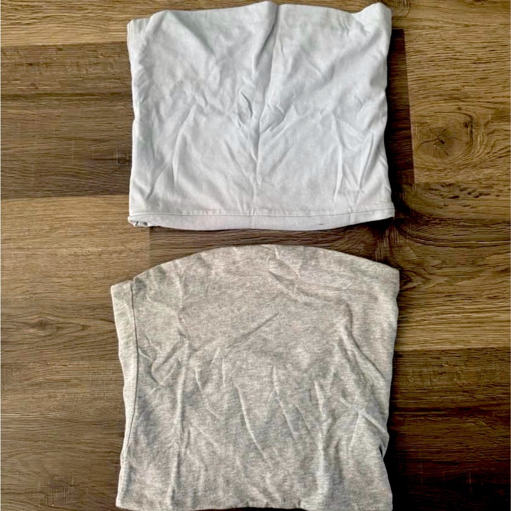 Brandy Melville Tube Top Set - Light Blue & Gray